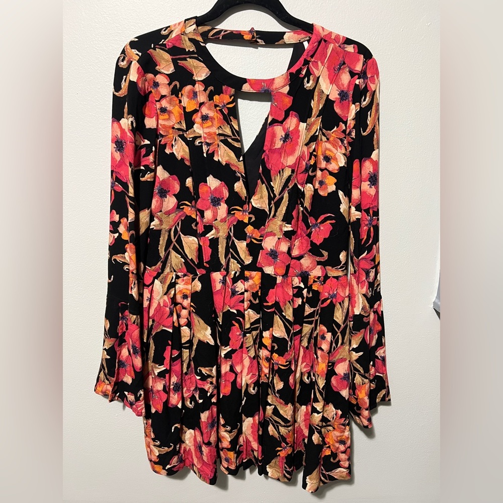 Free People Long Sleeve Floral Dress